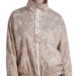 Reebok Women's Mesh Lined Printed Focus Track Jacket Size Large